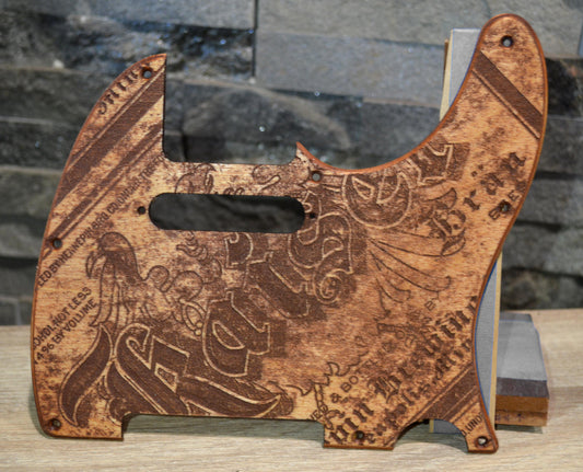 Custom Vintage Raiser Textured Birch Pickguard for Fender Telecaster USA Made