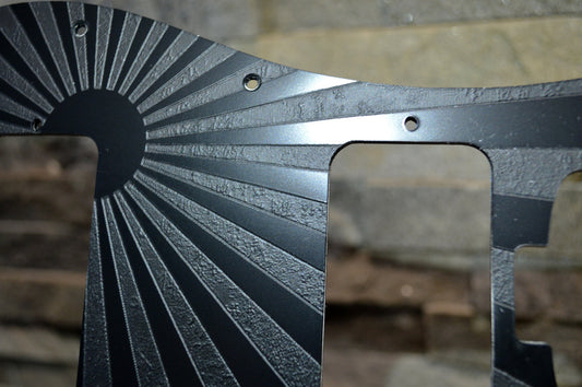 Black Textured Rising Sun Pickguard for Charvel Pro-Mod So-Cal  Floyd Rose