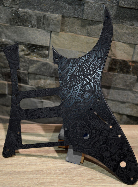 Custom Textured Hallucinogenic Snakes Pickguard IBANEZ JEM or RG550 Japan