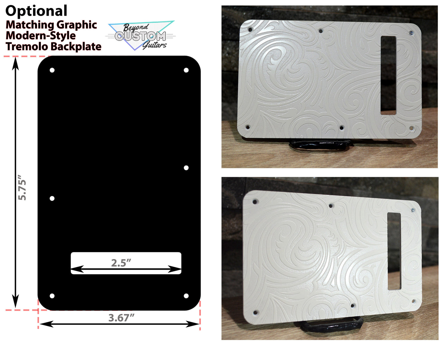 White Spiral Textured Pickguard - Fits Fender Stratocaster - USA Made