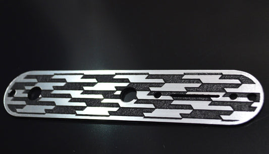 Faux Brushed Metal Control Cover - Fender Telecaster-2 knob 3 way Plastic