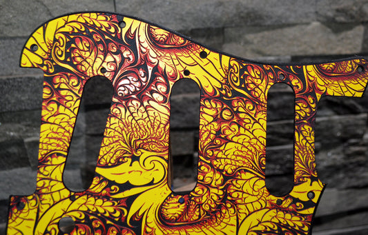 Custom 3 color Acid Flux 2 Textured Pickguard - Fits Fender Stratocaster - USA Made