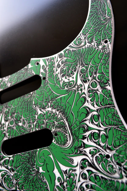 Custom 3 color Acid Flux 1 Textured Pickguard - Fits Fender Stratocaster - USA Made