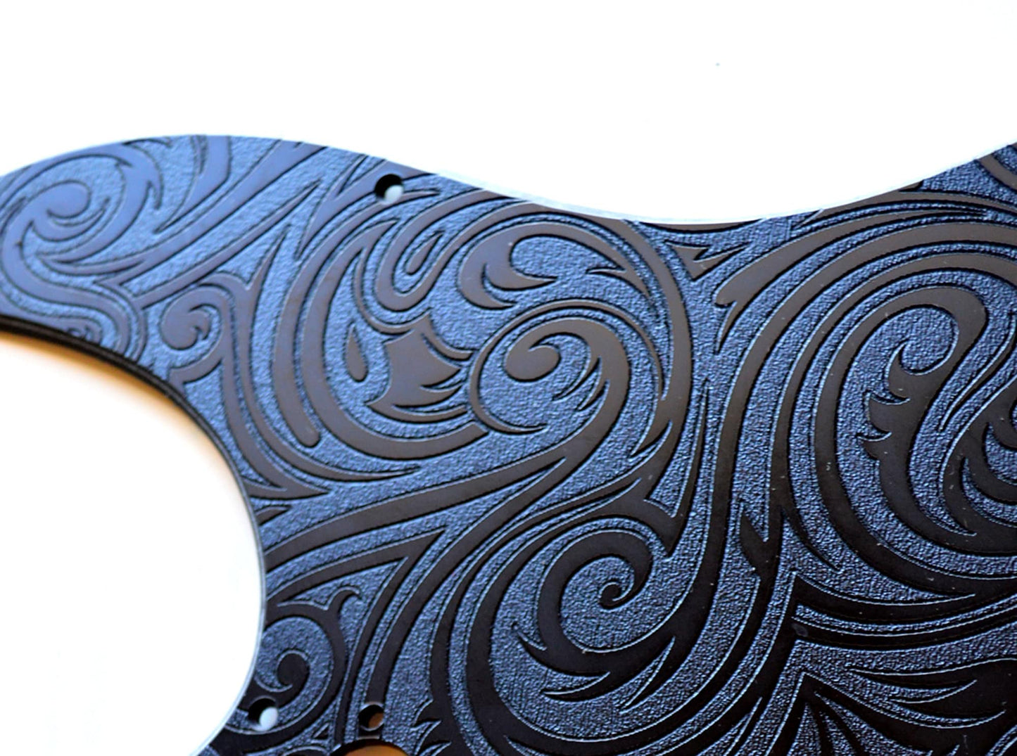 Black Spiral Textured Pickguard - Fits Fender Telecaster - USA Made