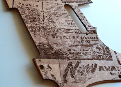 Custom Vintage Mobiloil Textured Birch Pickguard for Fender Telecaster USA Made