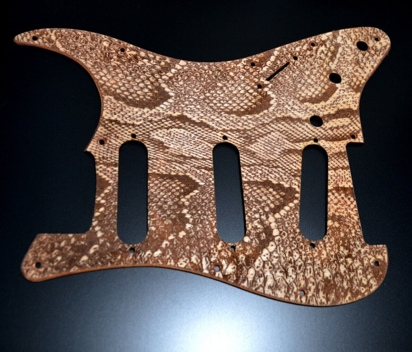 Custom Birch Snakeskin Textured Pickguard - Fits Fender Stratocaster - USA Made