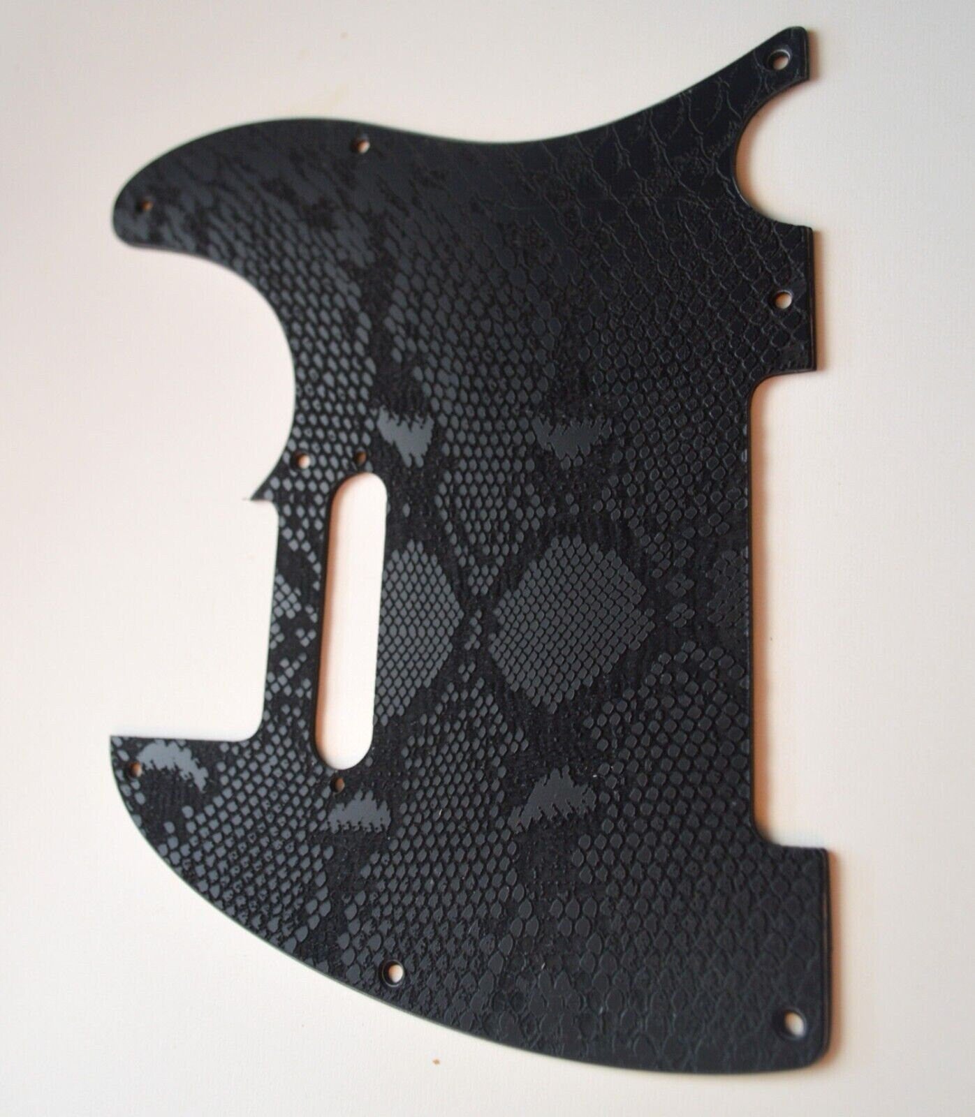 Custom Black Snakeskin Textured Pickguard - Fits Fender Telecaster - USA Made