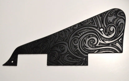 Black Spiral Textured Pickguard - Fits Gibson Les Paul Standard - USA