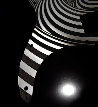 Faux Brushed Metal Pickguard for Charvel Pro-Mod So-Cal 2 Hum. Floyd Rose