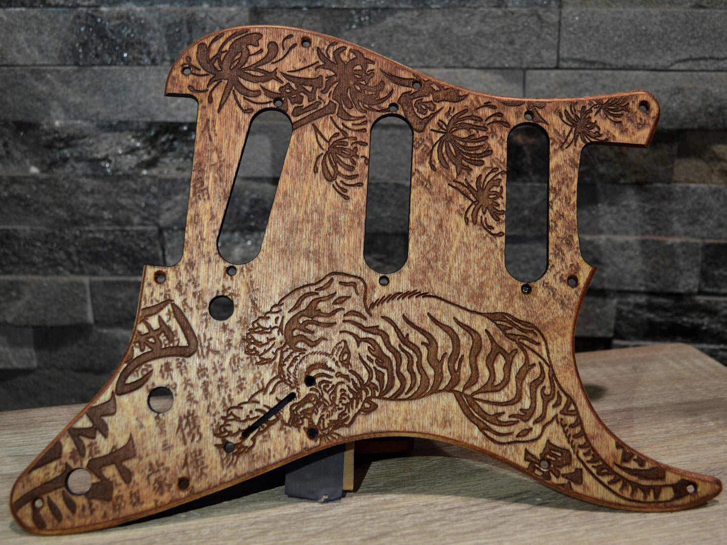 Custom Pickguard for Fender Stratocaster - Traditional Japanese Tattoo