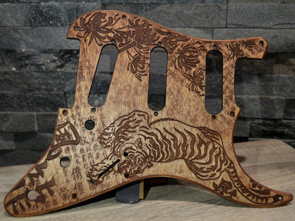 Custom Pickguard for Fender Stratocaster - Traditional Japanese Tattoo