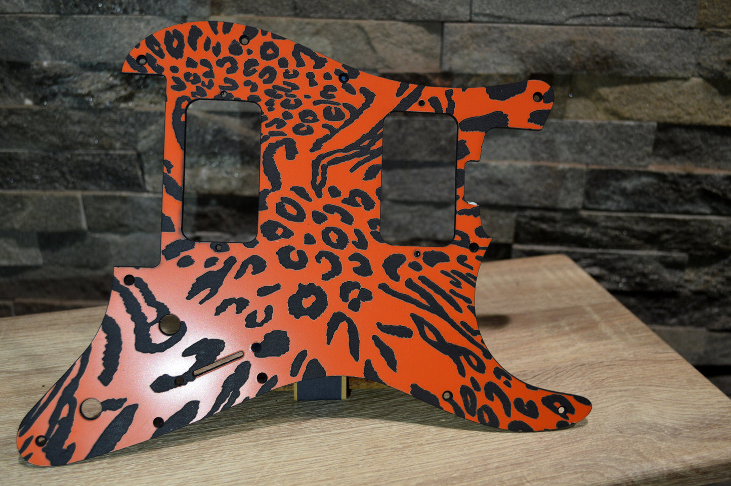 Orange Animal Print Pickguard for Charvel Pro-Mod So-Cal  Floyd Rose
