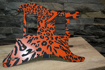 Orange Animal Print Pickguard for Charvel Pro-Mod So-Cal  Floyd Rose