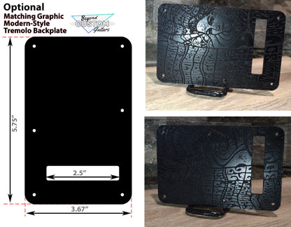 Black Fillmore 60's Art Textured Pickguard - Fender Stratocaster - USA