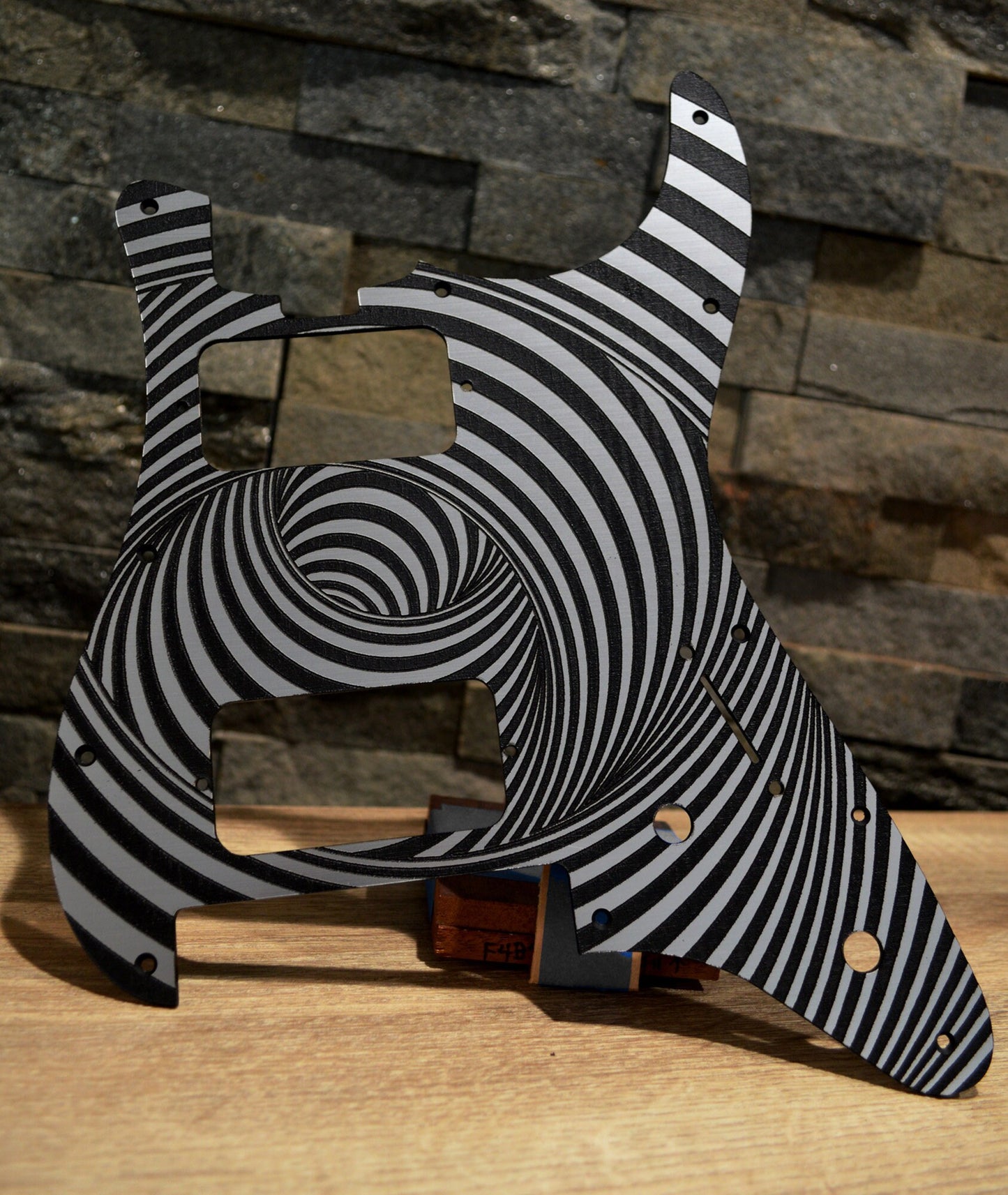 Faux Brushed Metal Pickguard for Charvel Pro-Mod So-Cal 2 Hum. Floyd Rose