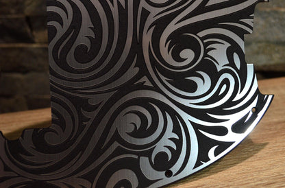 Plastic/Brushed Aluminum Swirl Textured Pickguard - Original Ernie Ball Music Man StingRay 4 Bass