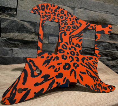 Orange Animal Print Pickguard for Charvel Pro-Mod So-Cal  Floyd Rose