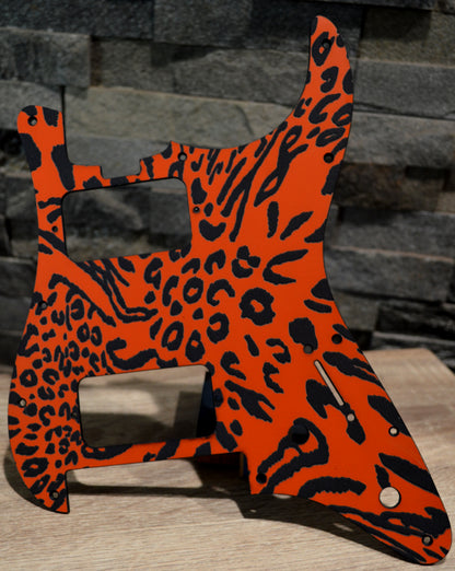 Orange Animal Print Pickguard for Charvel Pro-Mod So-Cal  Floyd Rose