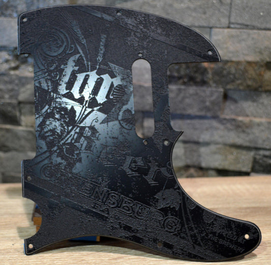 Vintage Star Brewing Textured Pickguard Black - Fits Fender Telecaster - USA Made