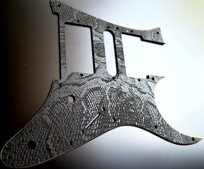 Custom Textured Black Snakeskin Pickguard IBANEZ JEM or RG550 Japan