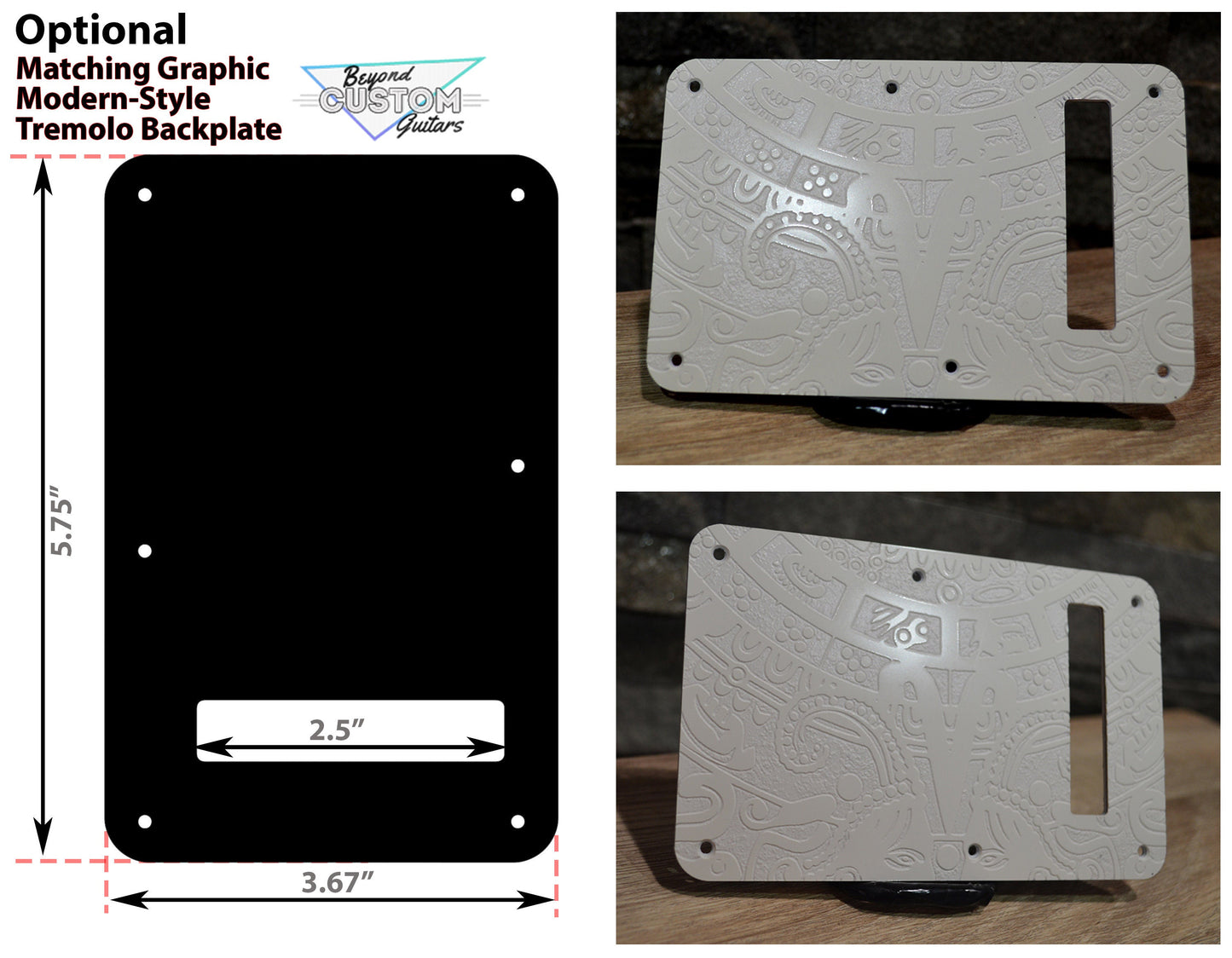 Custom Ash White Mayan Textured Pickguard - Fits Fender Stratocaster - USA Made