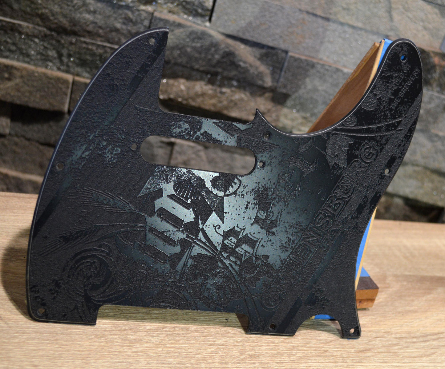 Vintage Star Brewing Textured Pickguard Black - Fits Fender Telecaster - USA Made