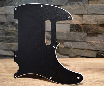 Faux Black Leather Textured Pickguard - Fits Fender Telecaster Single Pickup USA