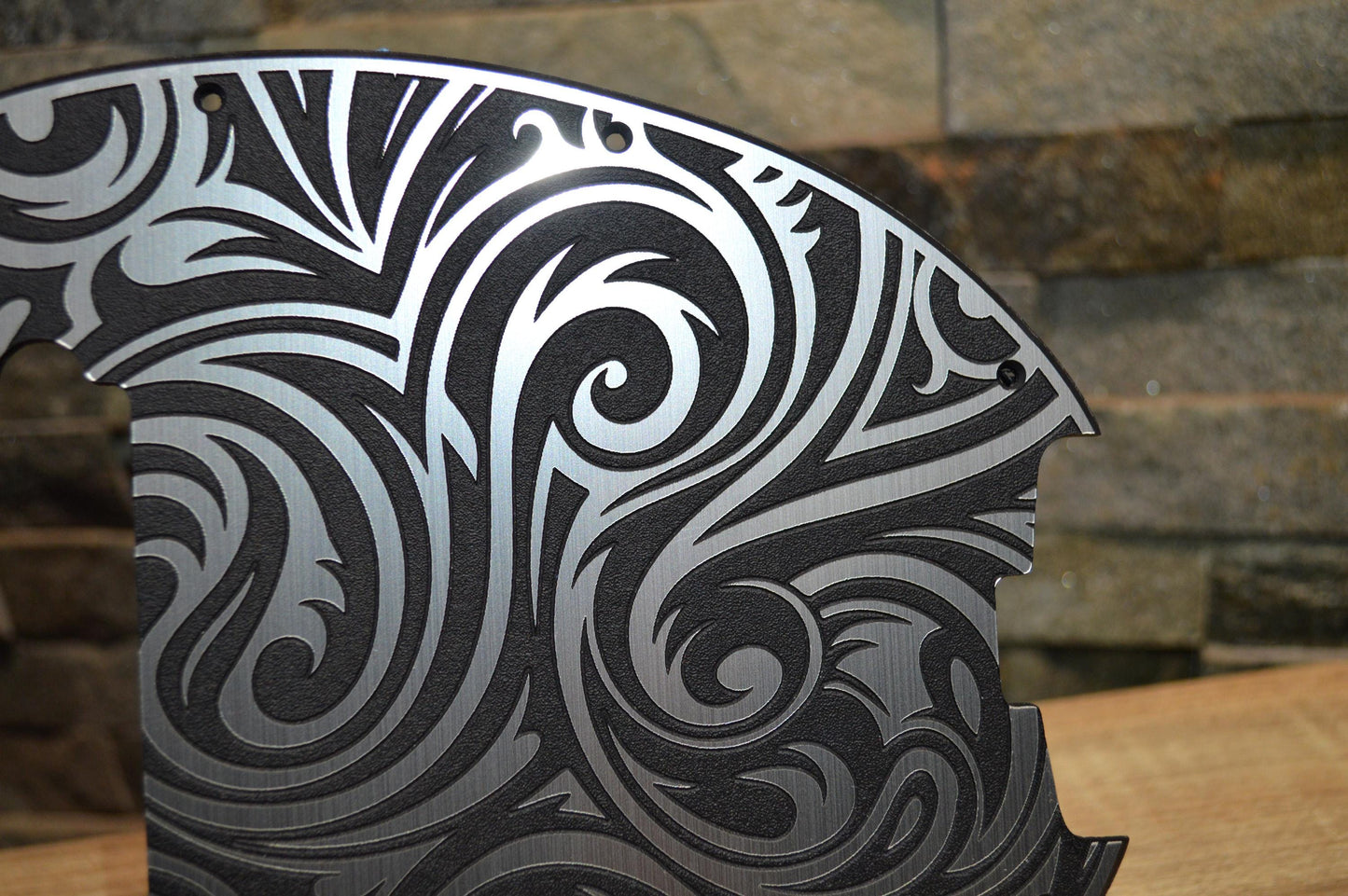 Plastic/Brushed Aluminum Swirl Textured Pickguard - Original Ernie Ball Music Man StingRay 4 Bass