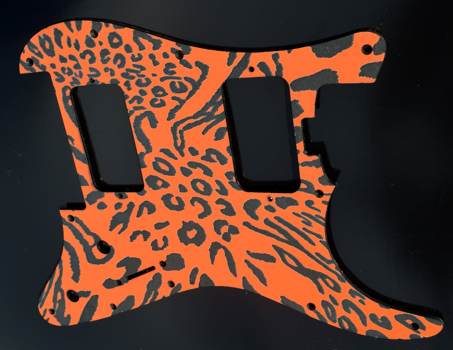 Orange Animal Print Pickguard for Charvel Pro-Mod So-Cal  Floyd Rose