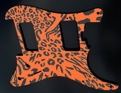 Orange Animal Print Pickguard for Charvel Pro-Mod So-Cal  Floyd Rose