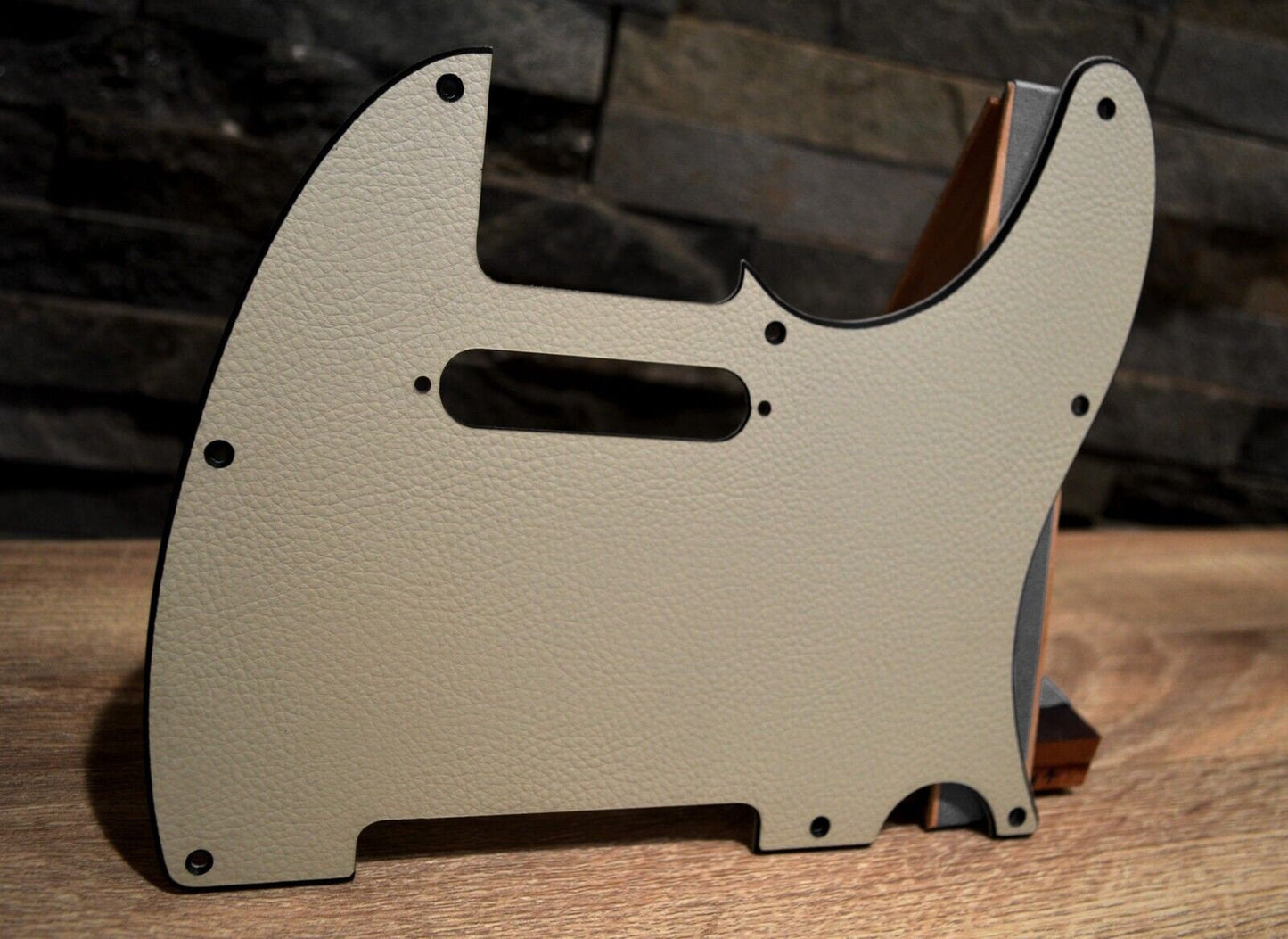 Faux White Leather Textured Pickguard - Fits Fender Telecaster Single Pickup USA