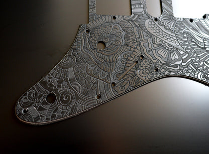 Custom Textured Hallucinogenic Snakes Pickguard IBANEZ JEM or RG550 Japan