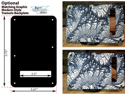 Custom 3 color Acid Flux 3 Textured Pickguard - Fits Fender Stratocaster - USA Made