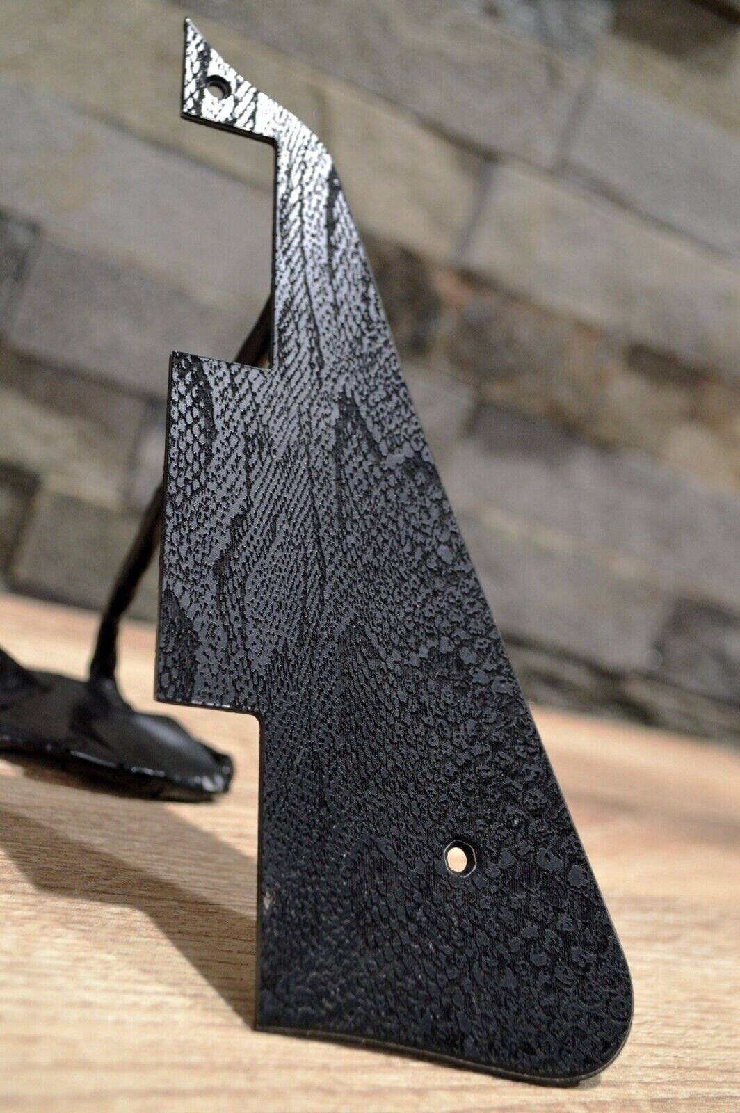 Black Snakeskin Textured Pickguard - Fits Gibson Les Paul Standard - USA