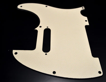 Faux White Leather Textured Pickguard - Fits Fender Telecaster Single Pickup USA
