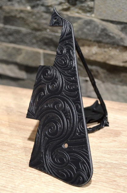 Black Spiral Textured Pickguard - Fits Gibson Les Paul Standard - USA