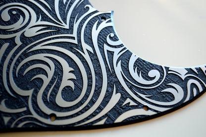 Faux Brushed Aluminum  Double Textured Swirl Jazz Bass Pickguard Fits Fender USA - Plastic