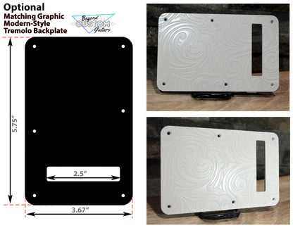 White Spiral Textured Pickguard - Fits Fender Stratocaster - USA Made