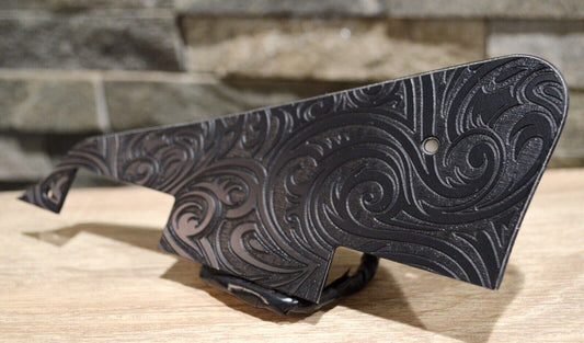 Black Spiral Textured Pickguard - Fits Gibson Les Paul Standard - USA