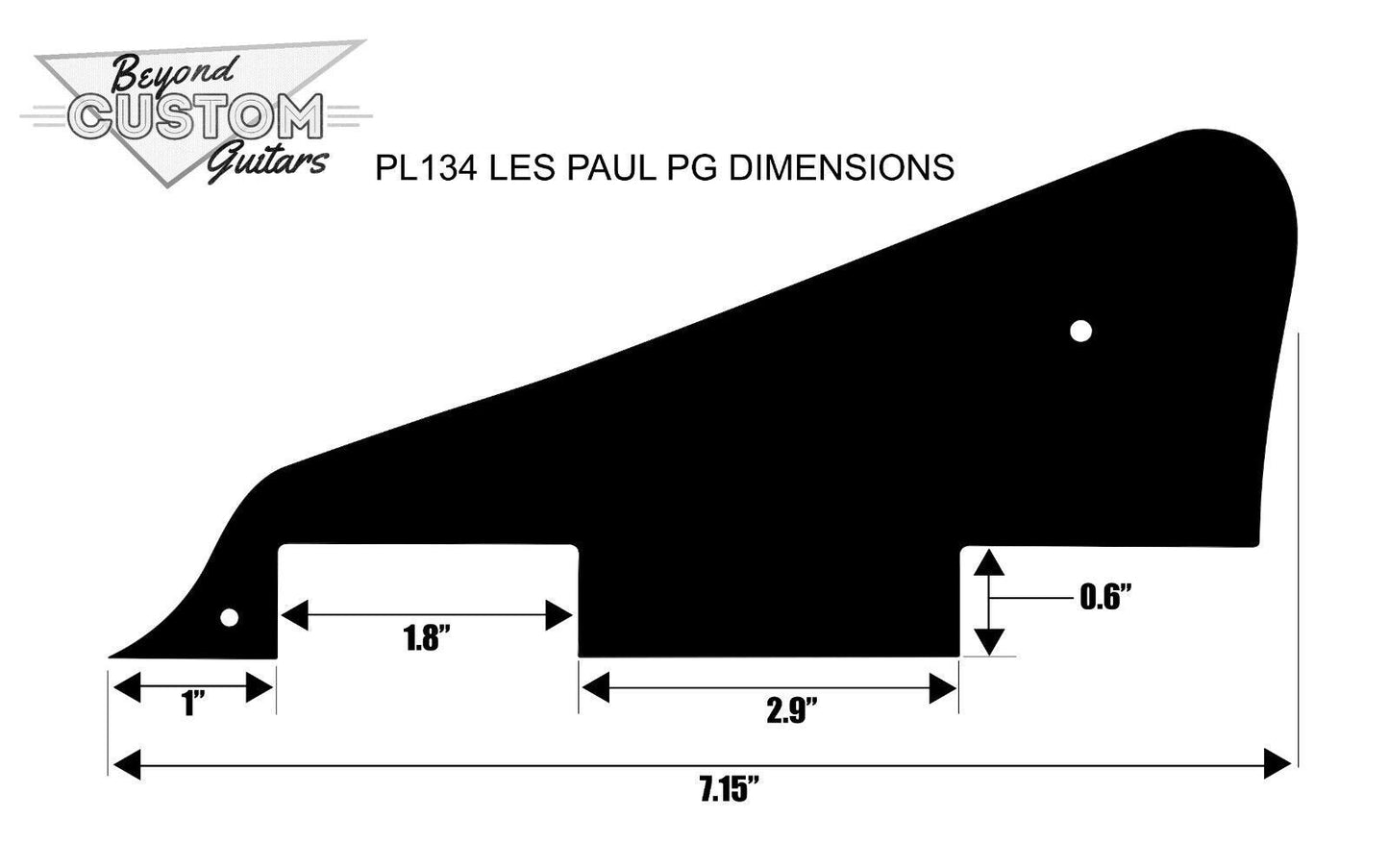 Black Textured Pickguard - Fits Gibson Les Paul Standard - USA