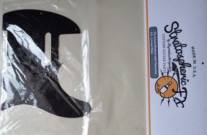 Black Distressed Checker Textured Pickguard - Fits Fender Telecaster - USA Made