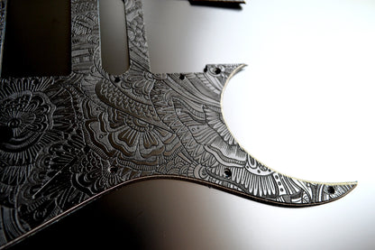 Custom Textured Hallucinogenic Snakes Pickguard IBANEZ JEM or RG550 Japan