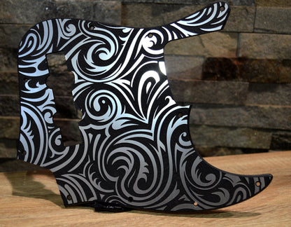 Faux Brushed Aluminum  Double Textured Swirl Jazz Bass Pickguard Fits Fender USA - Plastic