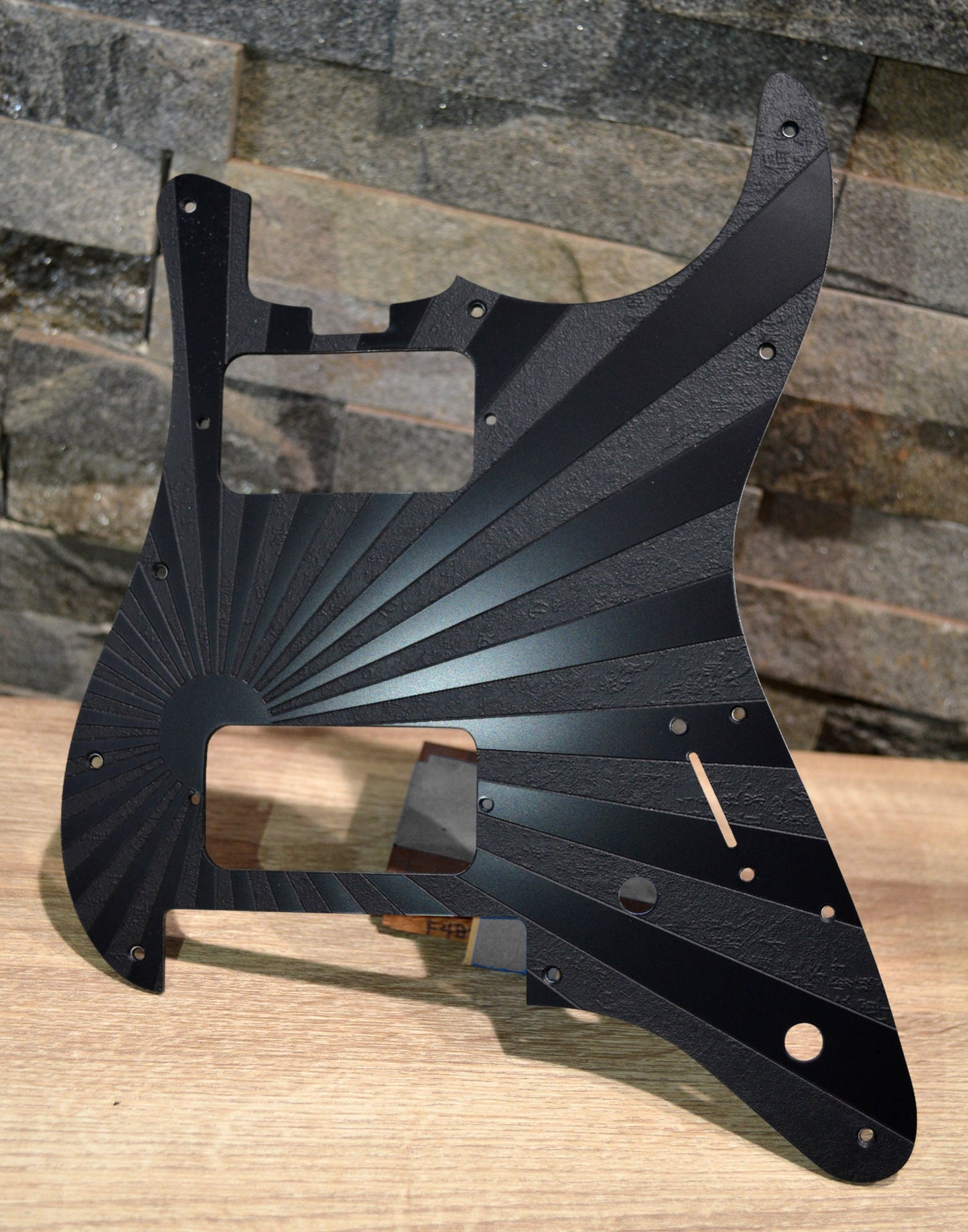 Black Textured Rising Sun Pickguard for Charvel Pro-Mod So-Cal  Floyd Rose