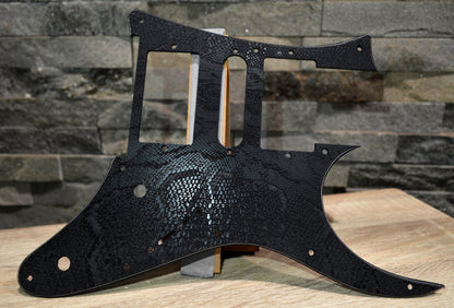Custom Textured Black Snakeskin Pickguard IBANEZ JEM or RG550 Japan