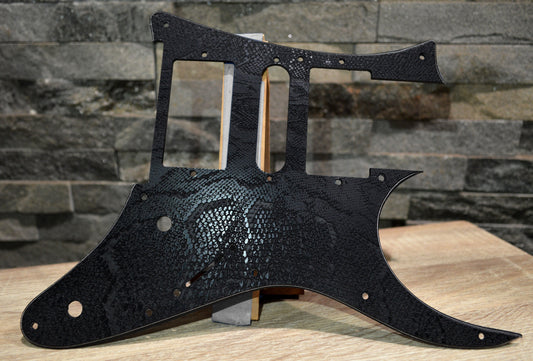 Custom Textured Black Snakeskin Pickguard IBANEZ JEM or RG550 Japan