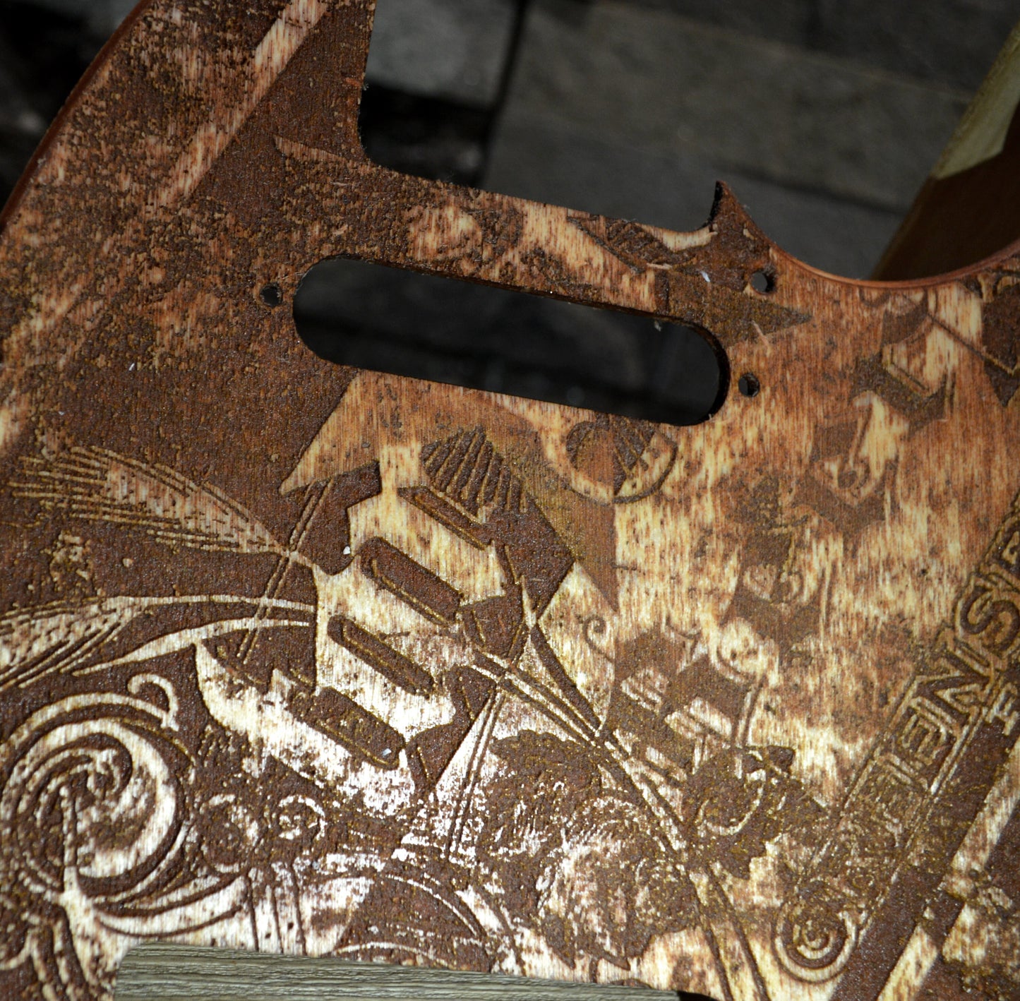 Custom Distressed Pickguard Vintage Star Brewing - Fits Fender Telecaster - USA Made