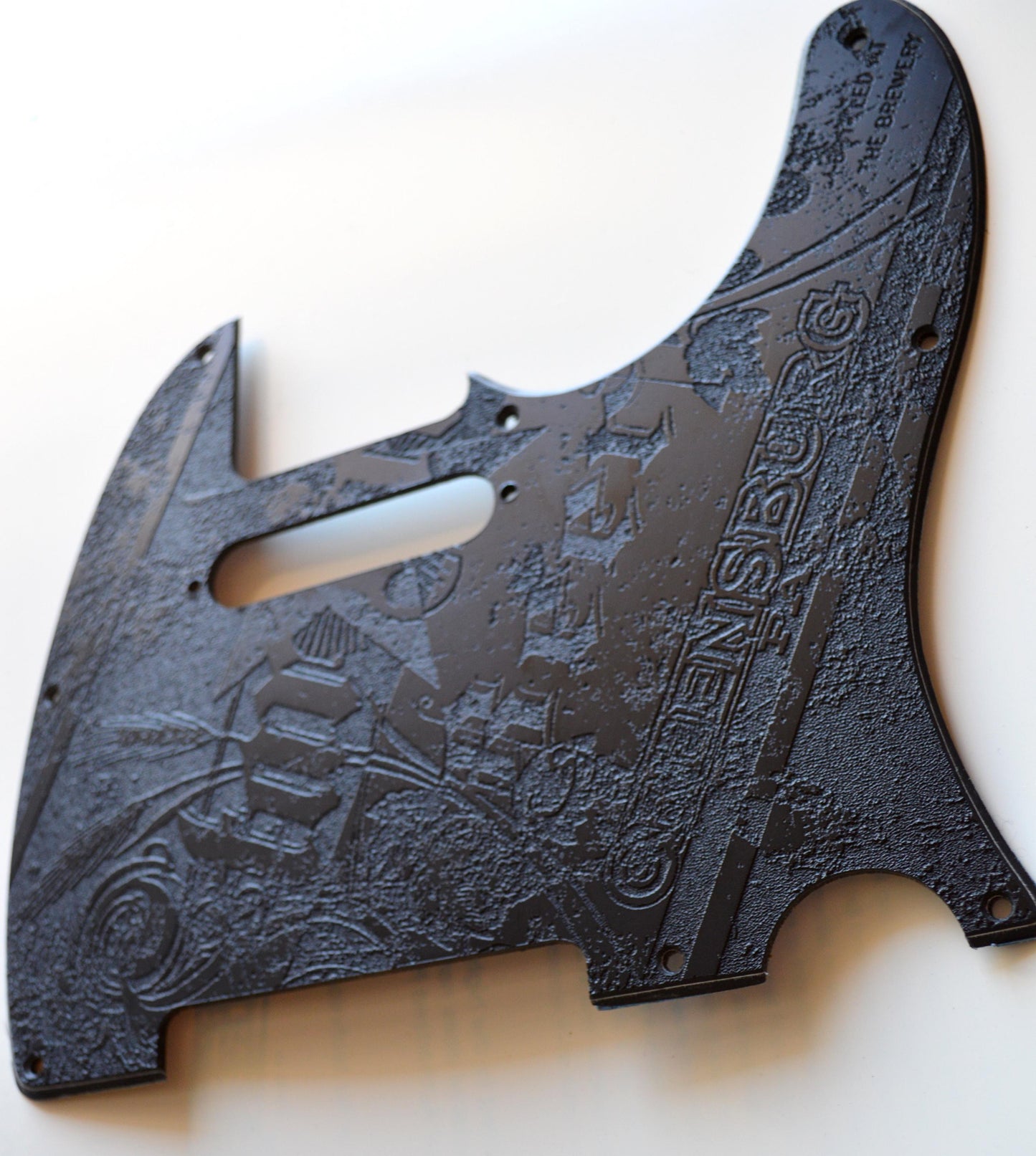 Vintage Star Brewing Textured Pickguard Black - Fits Fender Telecaster - USA Made