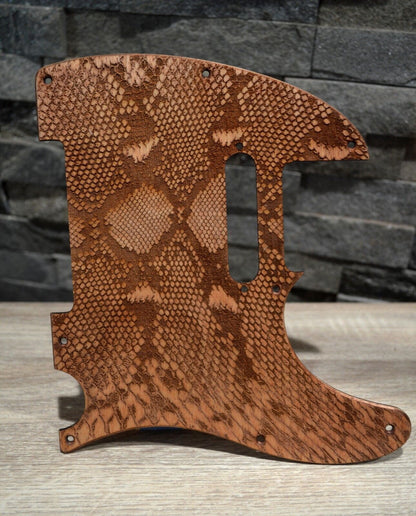 Custom Birch Snakeskin Textured Pickguard - Fits Fender Telecaster - USA Made