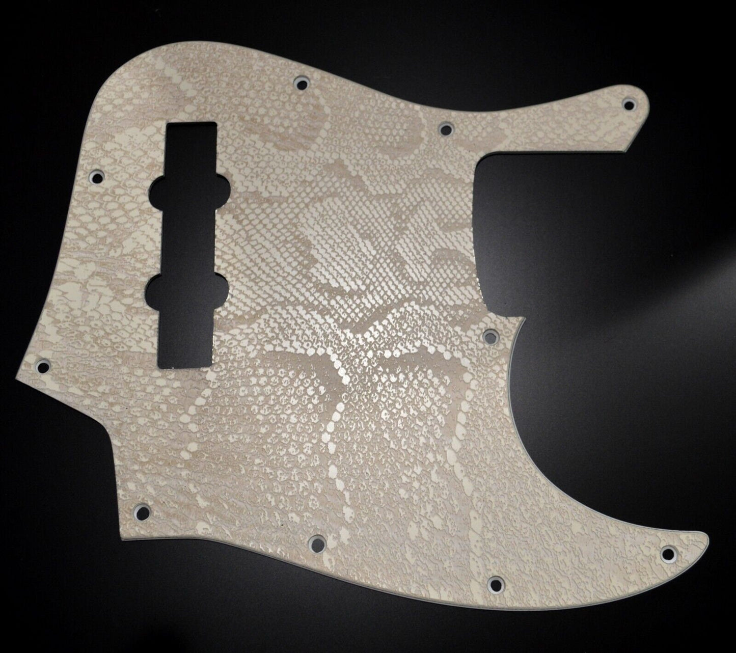 Custom Jazz Bass Pickguard J Bass Scratch Plate Ash White Snakeskin Fits Fender